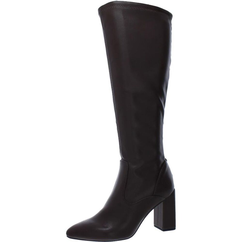 Franco Sarto Womens Katherine Brown Faux Leather Knee-High Boots Shoes NWT